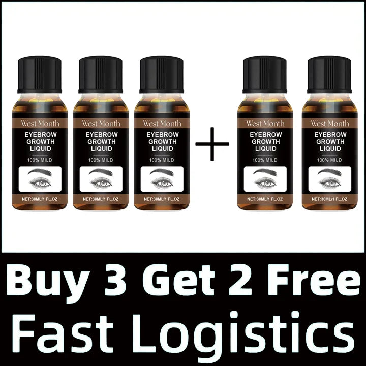 Eyebrow growth serum fast growing eyelash prevent hair loss damaged treatment thick dense eyes makeup care products 5PCS