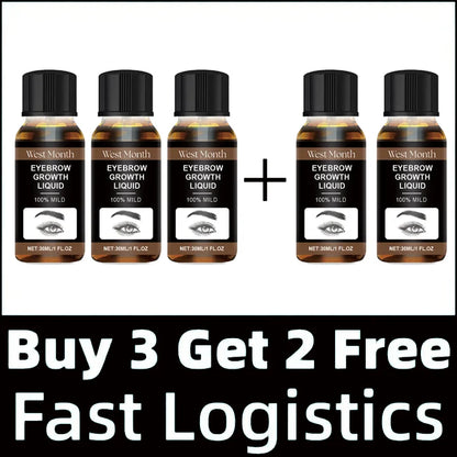 Eyebrow growth serum fast growing eyelash prevent hair loss damaged treatment thick dense eyes makeup care products 5PCS