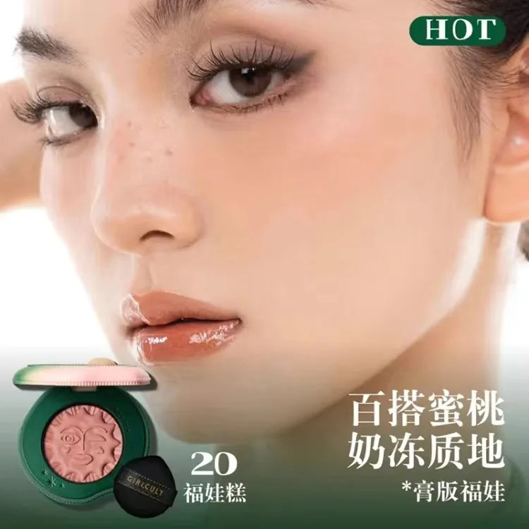 Girlcult Emotional Blush Highlighter Matte Fine Shimmer Blusher Face Cute Makeup Korean Cheek Pressed Powder 20