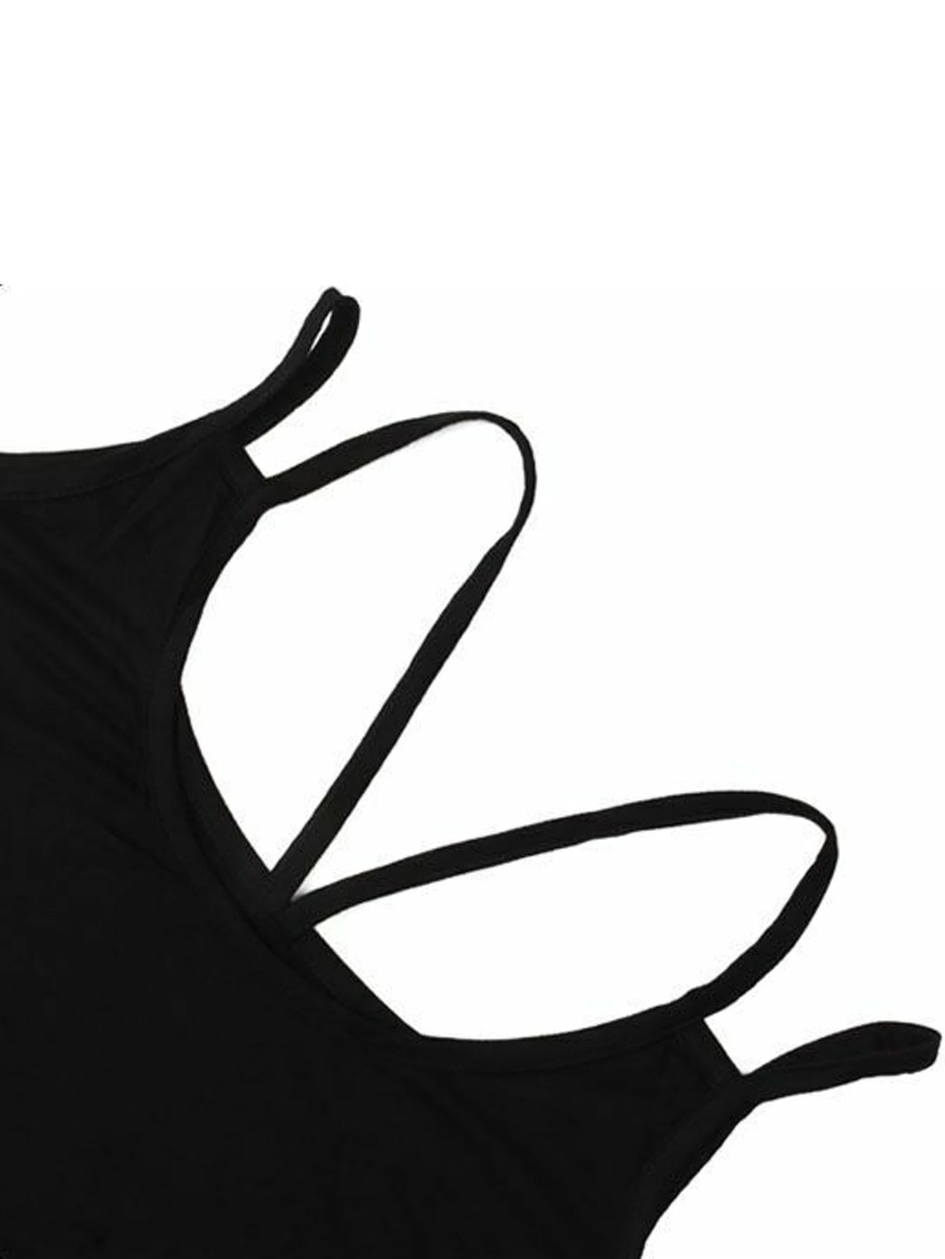 Plus Size 2024 Solid color halter top halter top backless vest