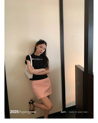 Lautaro Spring Summer Pink Soft Pu Leather Mini Skirt Women with Low Waist Short Luxury Chic A Line Clothes Korean Fashion 2025