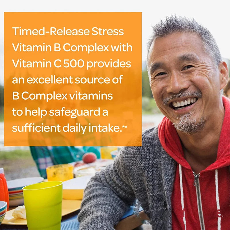 Vitamin B Complex - Supports Energy, Nervous System Health, Boosts Immunity, Antioxidant Supplement-120 Capsules