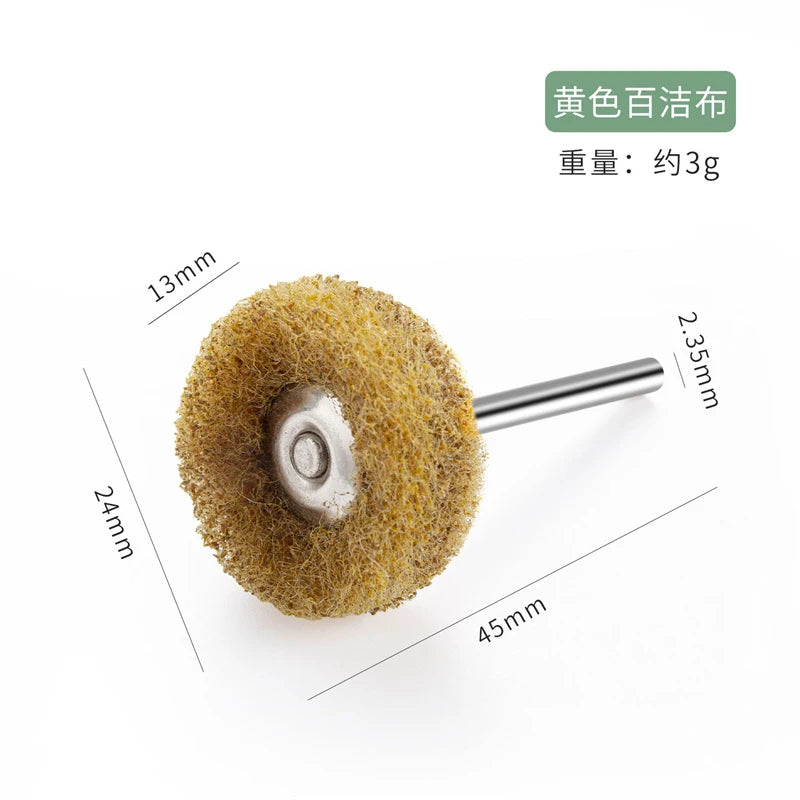 Nail Drill Bit Cleaning Brush Manicure Grinding Head Dual Brush Electric Drills Copper Wire Drill Brush Cleaner Nail Art Tools