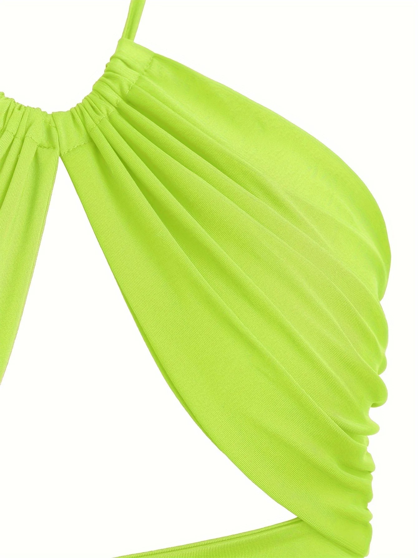 Europe and the United States solid color hanging neck small tube top hollowed out umbilical slim hot girl suspender vest