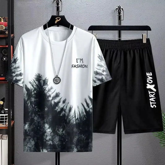 Summer Quick Drying Men's Sets Fashion tracksuits Casual Breathable Short Sleeve 3D Printed Sports T-shirt+Shorts Basketball Set Badiee Stylez