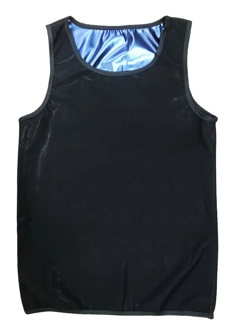 Men Fitness Sauna Sweat Vest Heat Trapping Sportswear Fat Burning Shaper Waist Slimming Sauna Suit Workout Compression Tank Tops
