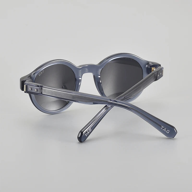 TAG Hezekiah luxury Brand vintage Polarized Sunglasses Men Women Retro round Driving Sun glasses Fashion UV400 acetate Sunglass