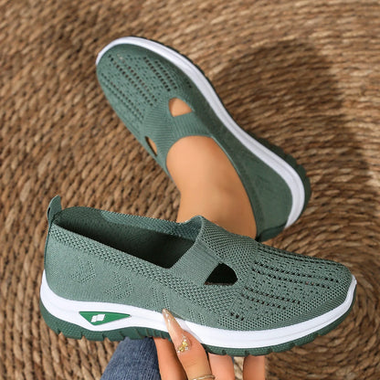 women's summer shoes - casual sneaker, Non-slip sole design, fly-woven upper is more skin-friendly sale shoes with free shipping Green