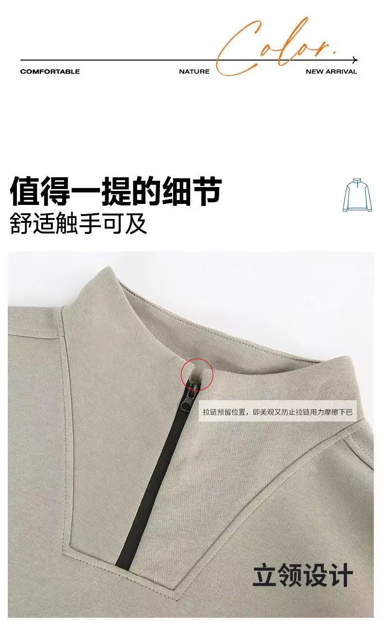 DIY Customized Logo Sweater Men's Loose Size Hoodie Spring/Autumn Cotton Sportswear High Quality Top Men's Hip Hop Zipper Hoodie