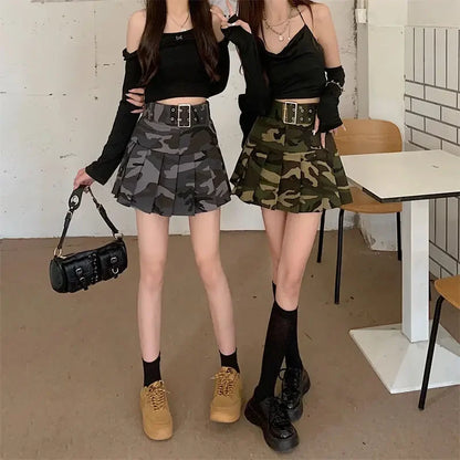 Short Mini High Waist Gyaru Skirts for Women Pleated Pleat Quality Modest Premium Aesthetic Stylish Y2k Vintage V Woman Skirt