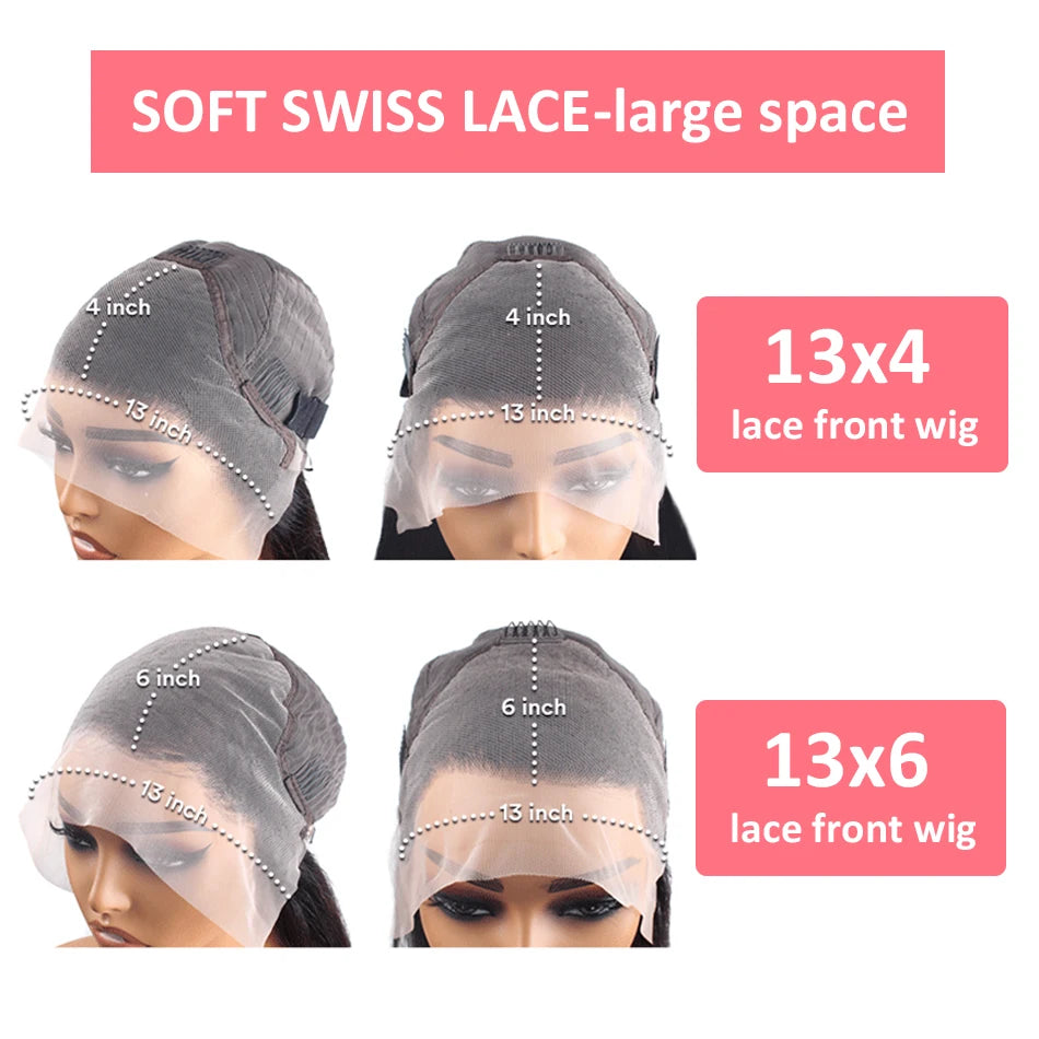 Loose Body Wave Light Pink Lace Front Wig Human Hair 13X6 Hd Lace Frontal 613 Colored Wig 13X4 Brazilian Pre Plucked Wig 36 Inch