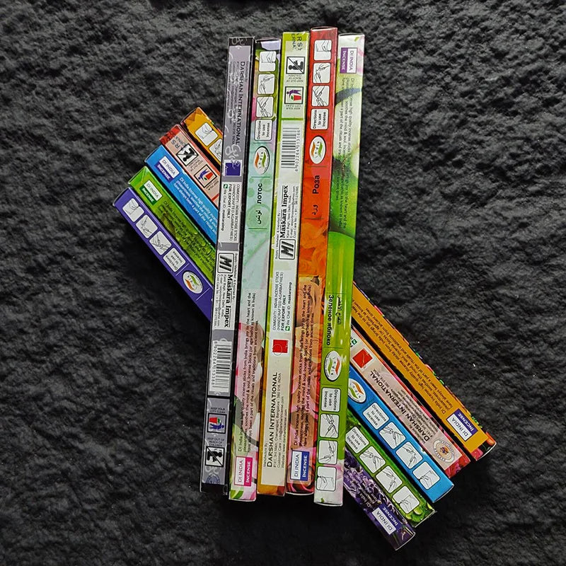 10/25 box/lot Smell India Stick Incense Tibetan Lavender White sage Sandalwood Natural Home Fragrance Household Indoor Clean Air Badiee Stylez