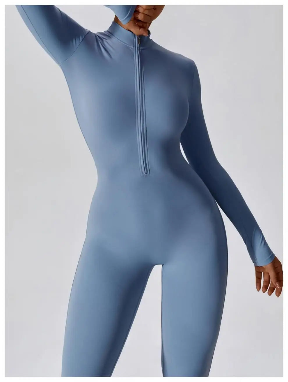 One-piece Sports Training Jumpsuit Women's Long Sleeve Tight Hip-highlighting Bodysuit Gym Clothing Sexy Dance Exercise Tights Badiee Stylez
