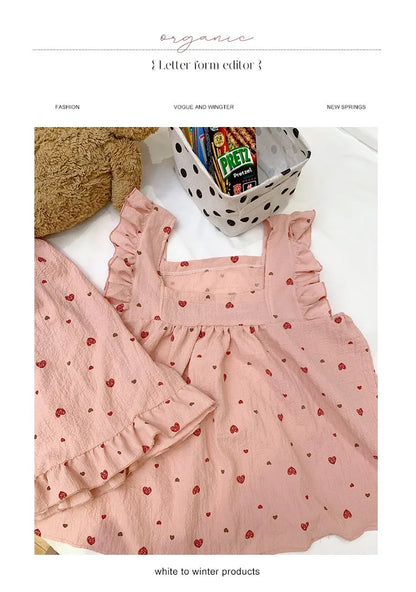 Summer Spwear Women's 2025 New Japanese Sle Fre Vest orts Woven Cotton Thin Home Clothes Set Sweet Print ort Pants