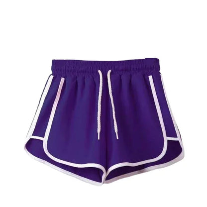 Summer Casual Bottoms Ladies Girl Shorts Streetwear Female Women Fitness Joggers Sports Running Breathable Plus Size Short Pants Purple
