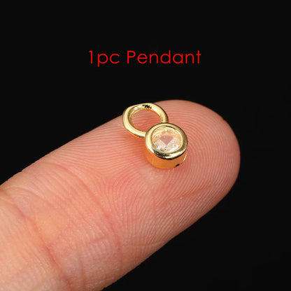 1PC Little Star Moon Snake Crystal Charms Pendant Helix Daith Earrings for Women Hanging Matching Piercing Lobe Tragus Jewelry CC165-2