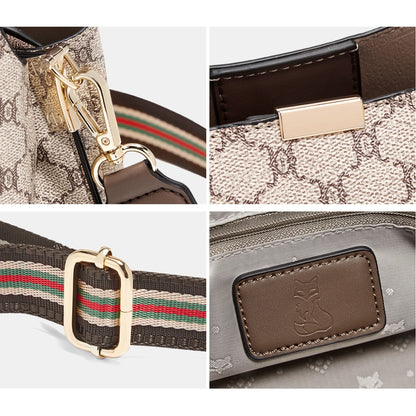 FOXER Monogram Women Shoulder Tote Bag 2025 Fashion Commuter Female Large Crossbody Purse for Mom