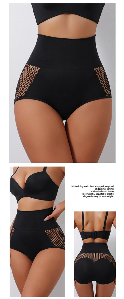 Flarixa 1/2/3Pcs Hollow Belly Control Shapewear Women Panties High Waist Double Layer Tummy Shaper Heart-shaped Hip Lift Pants Badiee Stylez