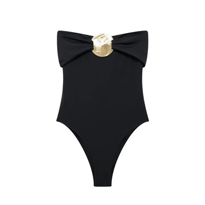 MUJER Off Shoulder Black Woman Body Sleeveless Tight Bodysuit Lingerie Sexy Backless Bodysuit Women Summer One Pieces Swimsuit black