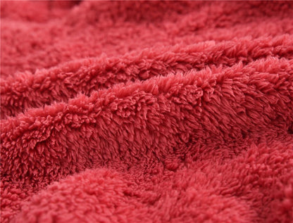 Girls woolen hooded coat solid color zipper coat children's winter clothes