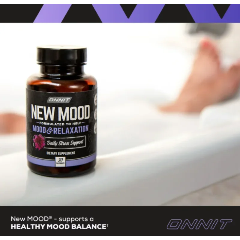 Vitamin D Supplement, Chamomile Flower Extract, Stress Relief, Mood & Relaxation Supplement, 30 Capsules