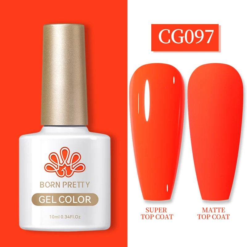 BORN PRETTY Fall Gel Nail Polish 10ml Orange Nude Brown Gel Nail Polish Halloween Nails Coral Orange Gel Varnish Manicure DIY CG-97