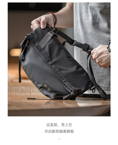 Maden Outdoor Large Capacity Crossbody Bags Men's Multifunctional Hiking Cycling Travel Adjustable Strap Shoulder Messenger Bag