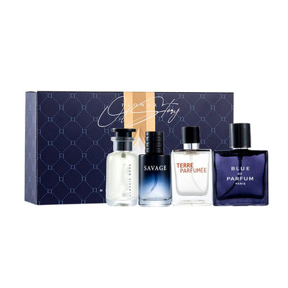 Luxury Brand Perfume Men Cologne Parfums Homme Gift Box 4Pcs Set 100ml Perfumes Masculinos Natural Floral Fruity Scent Spray - Badiee Stylez