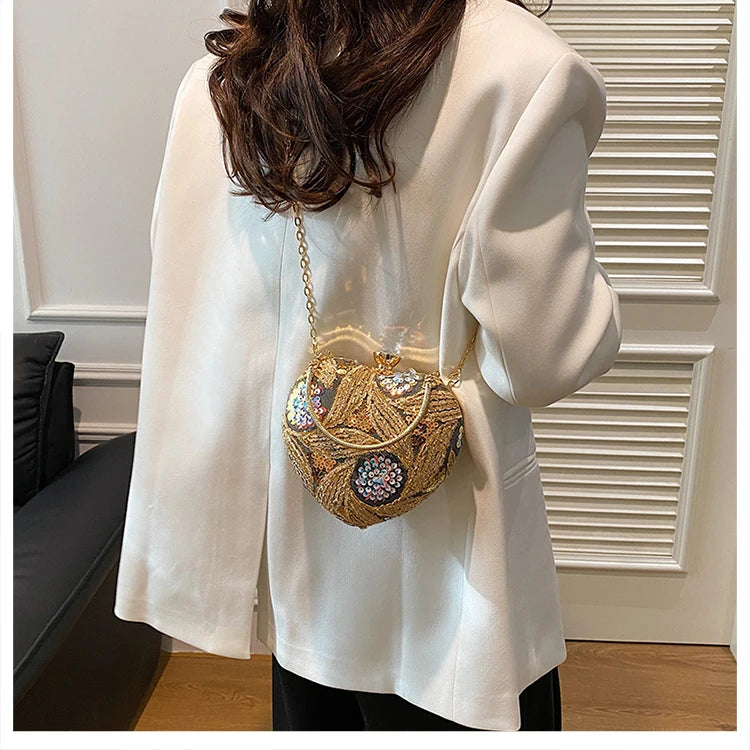 Luxury Gold Clutch Bags for Women 2025 Party Bags Evening Purse Designer Crossbody Bag New in Handbag Ladies hand bag sac femme