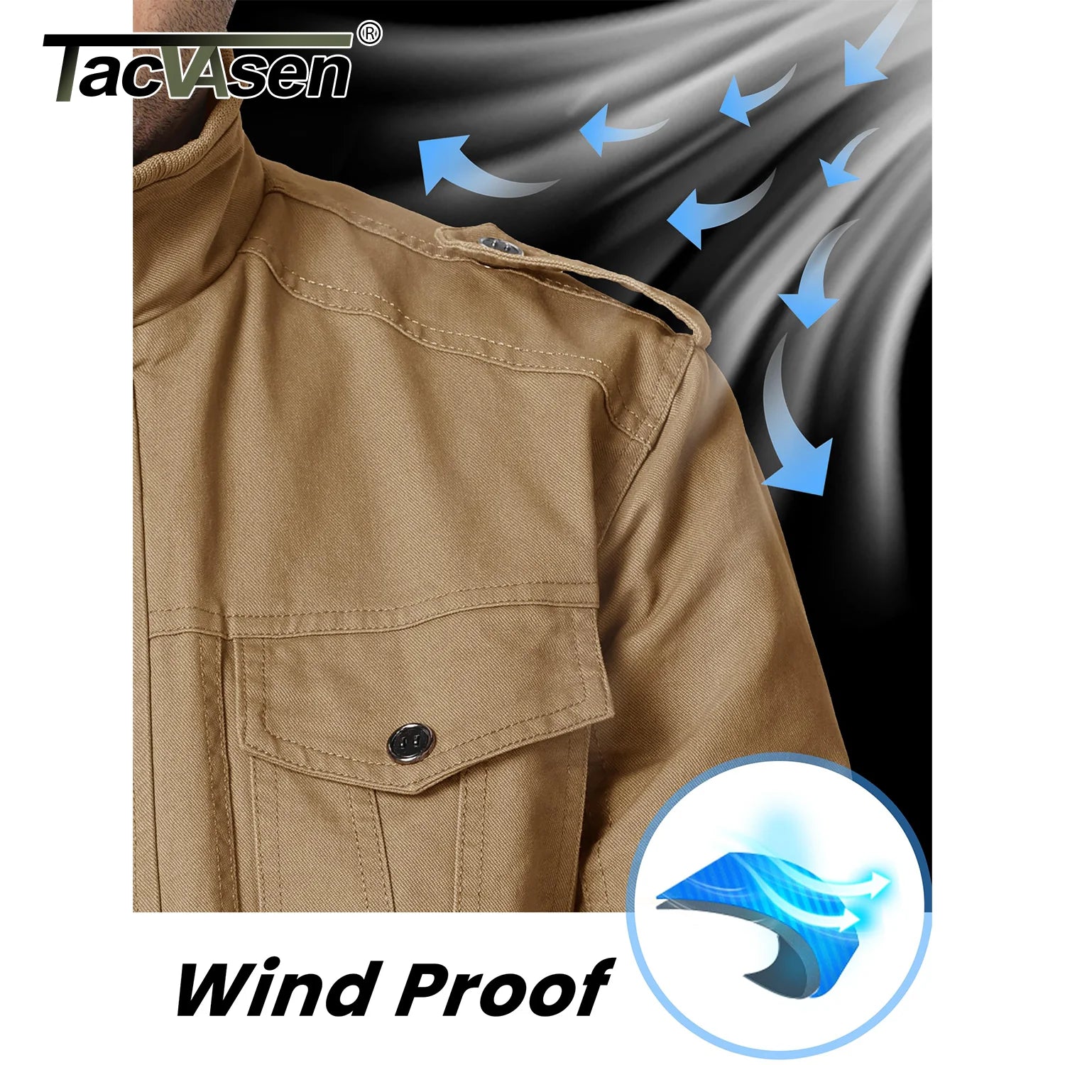 TACVASEN Full Zip Cargo Jacket Mens Retro Stand Collar Pilot Jacket Spring Autumn Lightweight Bomber Jacket Casual Outwear