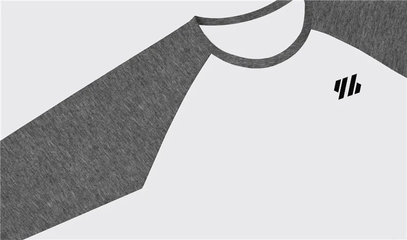 Men's Three Quarter Sleeves Cotton Slim Fit Shirts Fashion Color Contrast Sportswear Gym Bodybuilding Fitness Workout T-Shirts