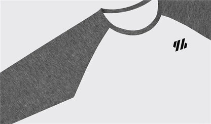 Men's Three Quarter Sleeves Cotton Slim Fit Shirts Fashion Color Contrast Sportswear Gym Bodybuilding Fitness Workout T-Shirts