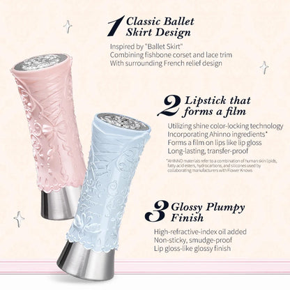 Flower Knows Swan Ballet Series Shine Lipstick