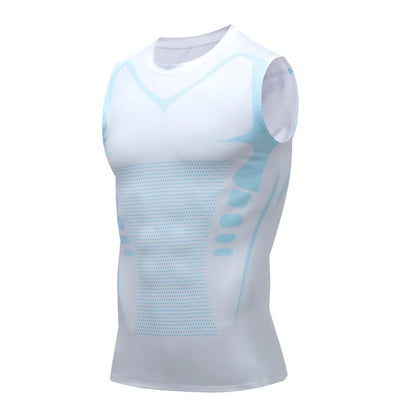 Mans Compression Tank Top Men Gym Shirt Sleeveless Quick Dry Sportswear Male Fitness Bodybuilding Vest Workout Muscle Top 806 white