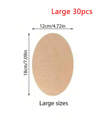 10/20/30/40pcs Anti-wear Stickers Invisible No Trace Thigh Tapes Disposable Anti Chafe Thigh Patch Body Anti-Friction Pad Women Khaki Large 30pc