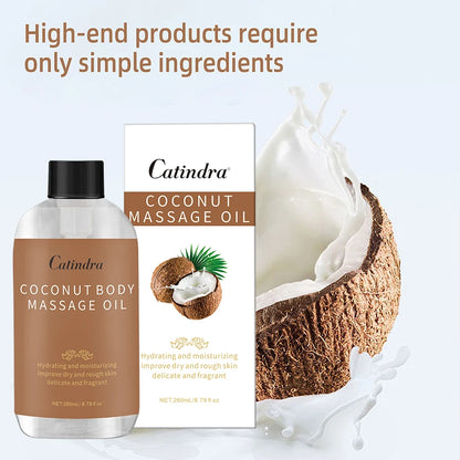 Catindra Body Smooths Skin Coconut Massage Oil Replenish Collagen Skin Tightening Moisturizing Firming Body Cleansing Essence