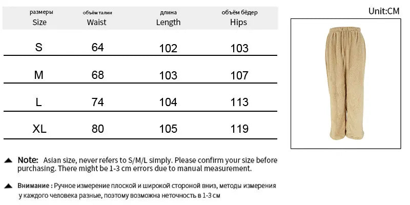 Women's New Trousers Autumn Winter Streetwear Fashion Drawstring Casual Slim Pants Solid Versatile Warm Trousers Female Clothing