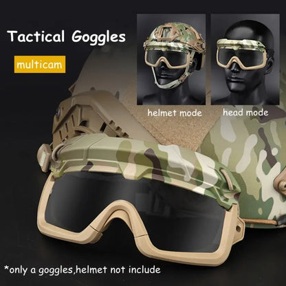 Sports Sunglasses for Men Women 2 Modes Airsoft Goggles Riding Eye Protection for Hiking Paintball Hunting Gear