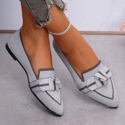 Women Flats New Ballet Pointed Toe Loafers Shoes for Women Slip-on Casual Low Heel Luxury Shoes Brand Butterfly Sneakers Women