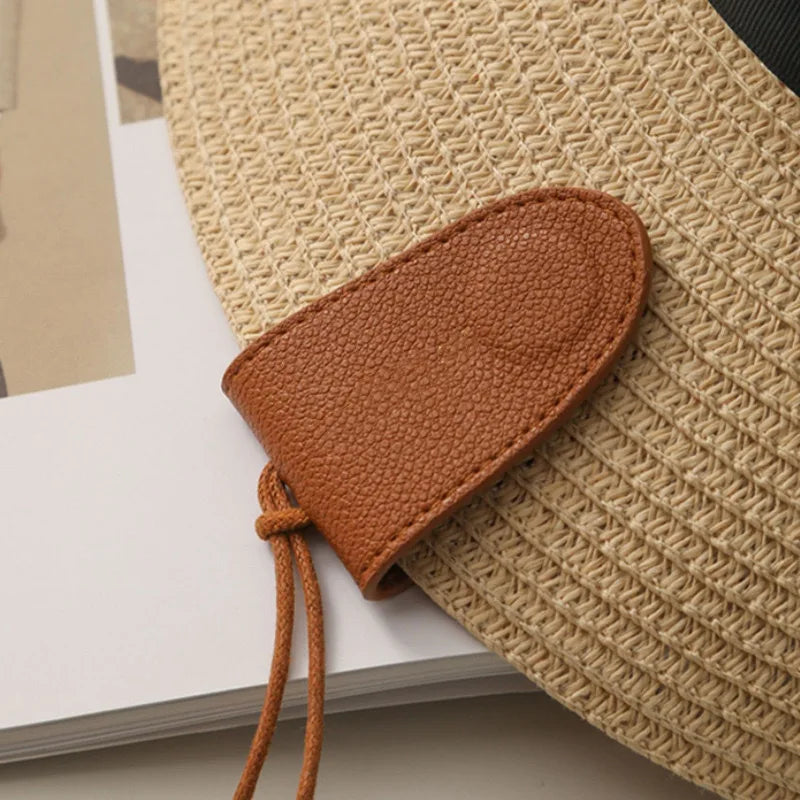 Leopard Print Leather Neck Hanging Sunglasses Clip Glasses Chain Storage Necklace Women's Hanging Rope Sweater Chain