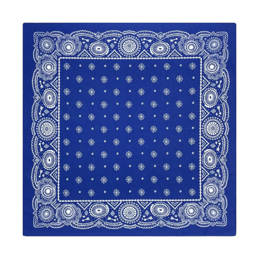 Popular Hip Hop Navy Blue Cashew Flower Bandana Men Women Outdoor Headbands Hair Band Wrist Wrap Amoeba Scarves Hair Accessories f-279
