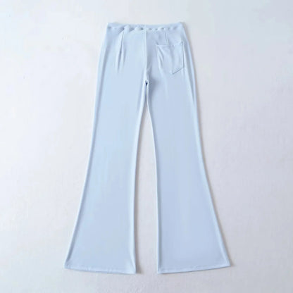 High waisted wide leg micro flared pants spring new style with a drooping feel, home stretch casual pants pantalones mujer
