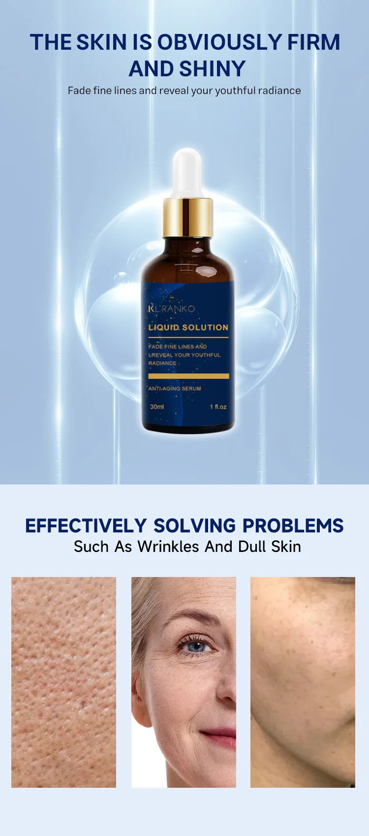 Niacinamide Wrinkle Remover Serum Firming Lifting Face Care Anti-Aging Fade Fine Lines Smooth Skin Beauty Facial Essence Liquid