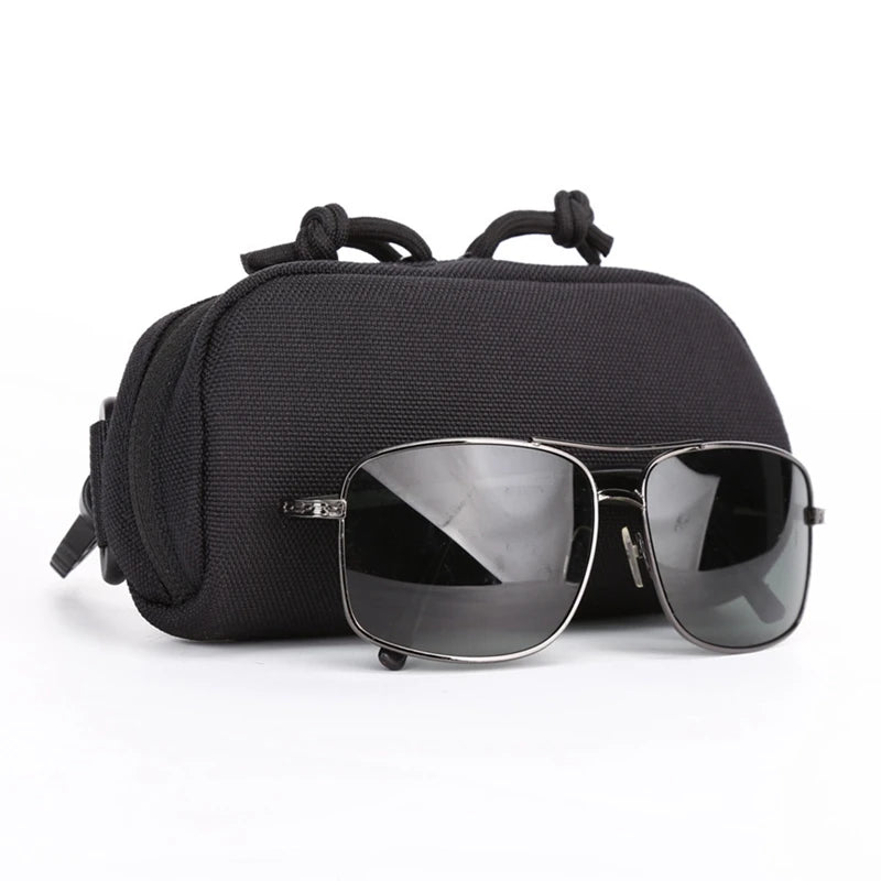 Outdoor Hunting Sunglasses Case Molle Durable Goggles Tactical Bag Sunglasses Storage Case Nylon Hard Glasses