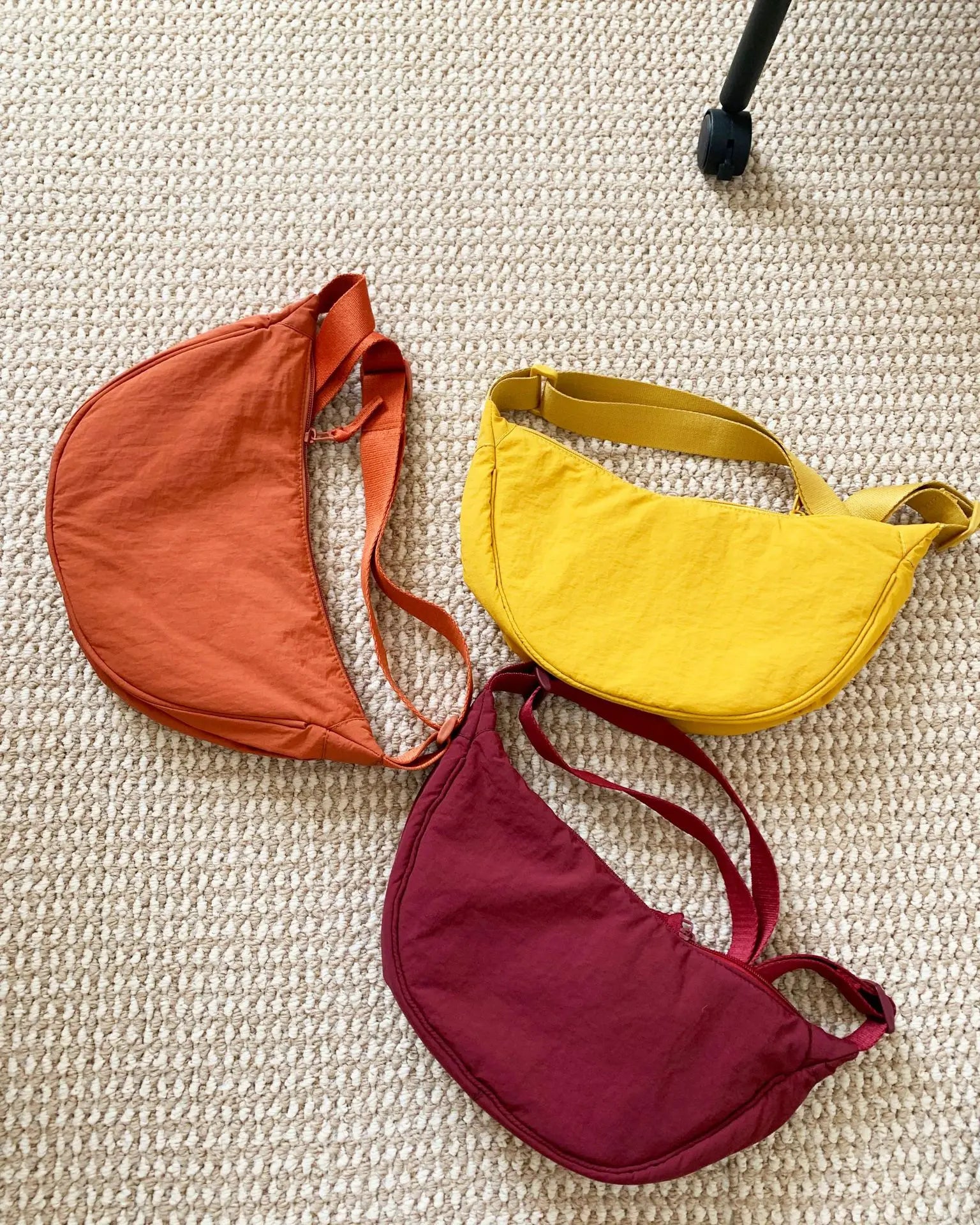 Casual Nylon Hobos Shoulder Bags for Women Lightweight Portable Ladies Crossbody Bag Simple Solid Color Female Handbags Purse