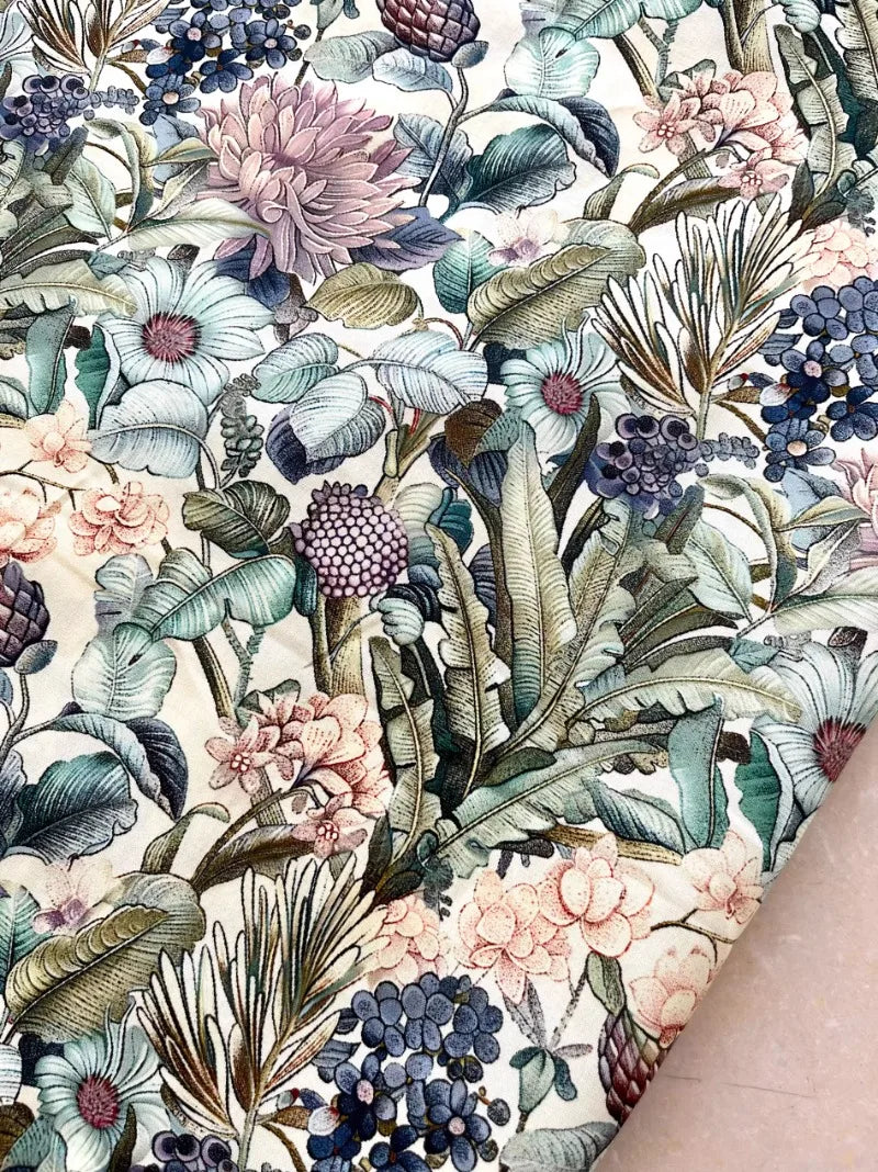 High-Quality 60S Long-Staple Cotton Fabric for Cheongsam and Dress, 140x50cm