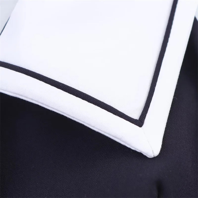 Women's Tops New Summer 2025 Sailor Suit Style Sleeveless Top Sexy Open Back Design Fashionable and Versatile Lively Personality