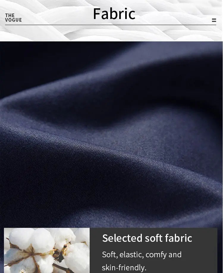 Men's ice silk suit pants Elastic mid-waist baggy trousers Straight business trousers