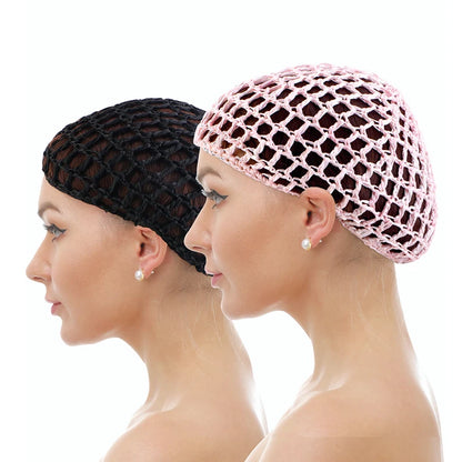 2/3PCS/LOT Hair Net Sleeping Cap Daily Use Breathable Mesh Crochet Hair Net Hair Care Cap Mesh Cap Dome Cap Turban Hat Badiee Stylez