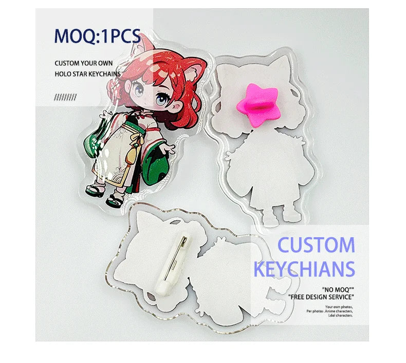 Custom Acrylic Brooches Popular Fashion Clothing Bags Accessories Kids DIY Personalized Design women fathers day gifts Pins